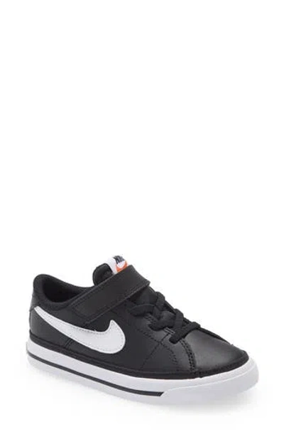 Nike Court Legacy Sneaker In Black/white/light Brown