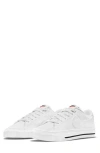 Nike Court Legacy Sneaker In White/black/volt