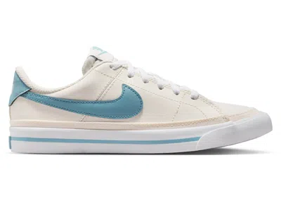 Pre-owned Nike Court Legacy Sneakers In Sail/white/denim Turquoise