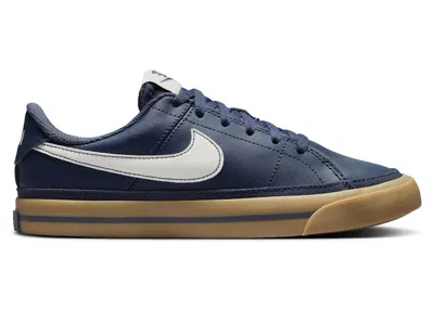 Pre-owned Nike Court Legacy Sneakers In Thunder Blue/gum Light Brown/sail