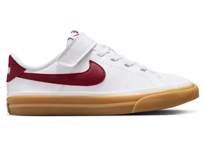 Pre-owned Nike Court Legacy Sneakers In White/gum Yellow/team Red In Multi