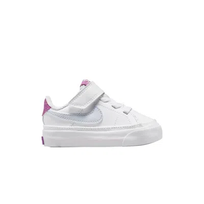 Pre-owned Nike Court Legacy Td 'white Cosmic Fuchsia' | Infant Size 8