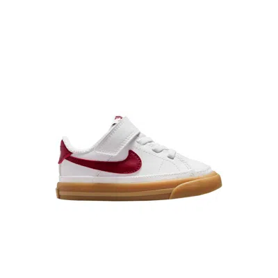 Pre-owned Nike Court Legacy Td 'white Team Red Gum' | Infant Size 7