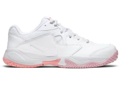 Pre-owned Nike Court Lite 2 (women's) Sneakers In White/laser Crimson/sunset Pulse In Multi