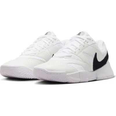 Nike Court Lite 4 Tennis Shoe In White/black/summit