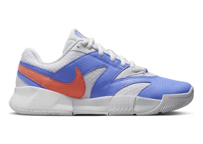 Pre-owned Nike Court Lite 4 (women's) Sneakers In White/royal Pulse/light Wild Mango