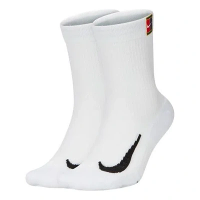 Nike Court Multiplier Cushioned Crew Sock In White