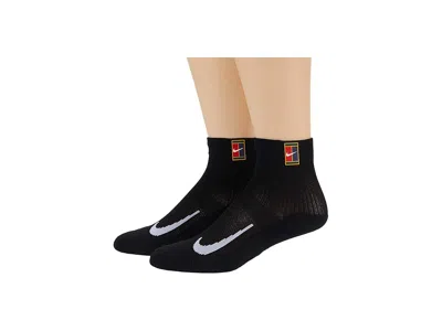 Nike Court Multiplier Max Ankle Socks 2-pair Pack Crew Cut Socks Shoes Black/black: Xl (us Men's Shoe 12-
