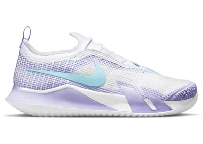 Pre-owned Nike Court React Vapor Nxt Copa (women's) Sneakers In White/purple Pulse/volt