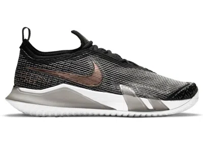Pre-owned Nike Court React Vapor Nxt (women's) Sneakers In Black/metallic Red Bronze/white
