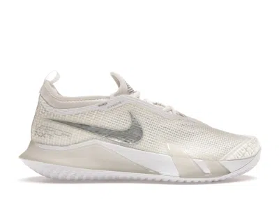 Pre-owned Nike Court React Vapor Nxt (women's) Sneakers In White/grey Fog/metallic Silver