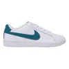 NIKE COURT ROYALE 2 749867-107 WOMEN WHITE/BLUSTERY LEATHER SNEAKER SHOES NX1031