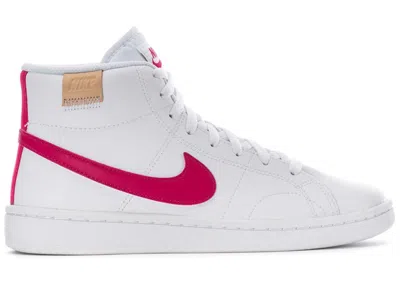 Pre-owned Nike Court Royale 2 Mid (women's) Sneakers In Onyx In White/rush Pink/white Onyx In Multi