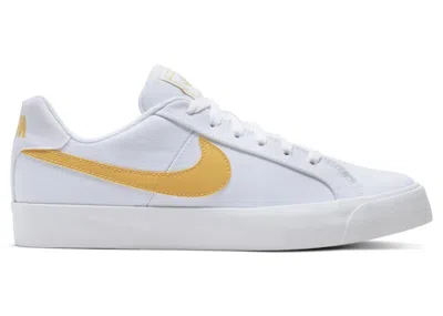 Pre-owned Nike Court Royale Ac Canvas (women's) Sneakers In White/topaz Gold
