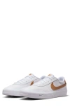 Nike Court Shot Low Top Sneaker In White/flax