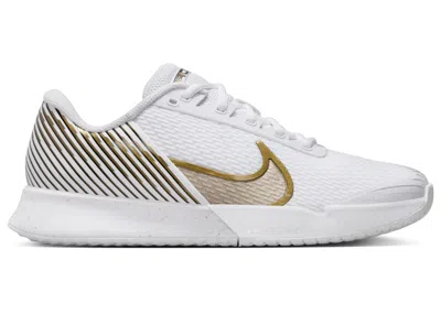 Pre-owned Nike Court Vapor Pro 2 Hc Wmb (women's) Sneakers In White/grand Purple/metallic Gold Grain
