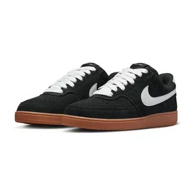 Nike Court Vision Low Fl Mens Sneakers In Black