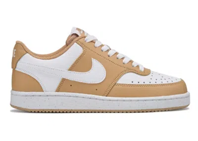 Pre-owned Nike Court Vision Low Next Nature (women's) Sneakers In Hemp/white In Multi