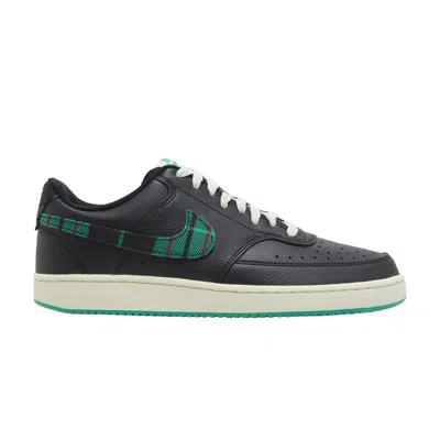 Pre-owned Nike Court Vision Low 'plaid' In Black
