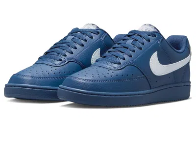 Nike Court Vision Low Premium Women's Shoes Mystic Navy/white: 10.5 B - Medium In Blue