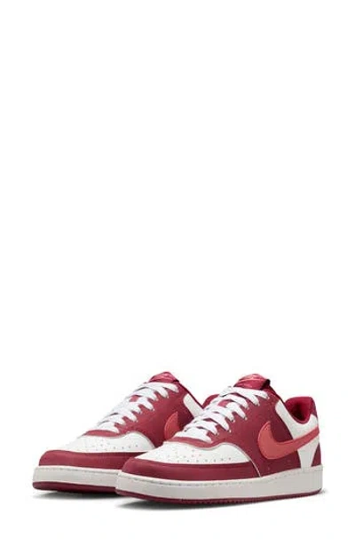 Nike Court Vision Low Sneaker In Red