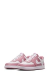 Nike Women's Court Vision Low Next Nature Casual Sneakers From Finish Line In Elemental Pink/white