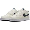 Nike Court Vision Low Sneaker In Sail/armory Navy