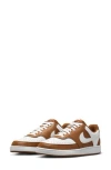 Nike Court Vision Low Sneaker In Tan/white