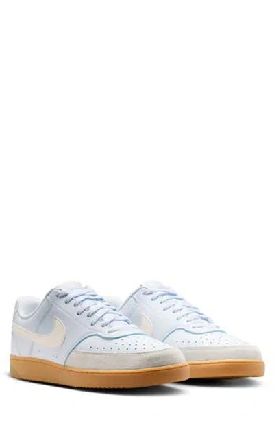 Nike Court Vision Lace-up Fastening Sneakers In Blue