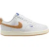 Nike Air Force 1 "white/gold/silver" Sneakers In White/flax-game Royal-sail