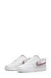 Nike Court Vision Low Sneaker In White/pink Oxford