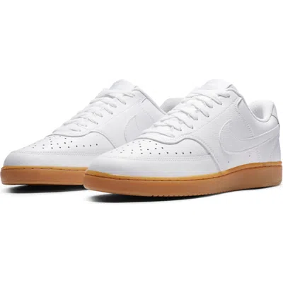 Nike Court Vision Low Sneaker In White/white