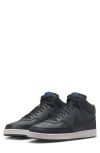 Nike Court Vision Mid Next Nature Mid Top Sneaker In Smoke Grey/black/off Noir