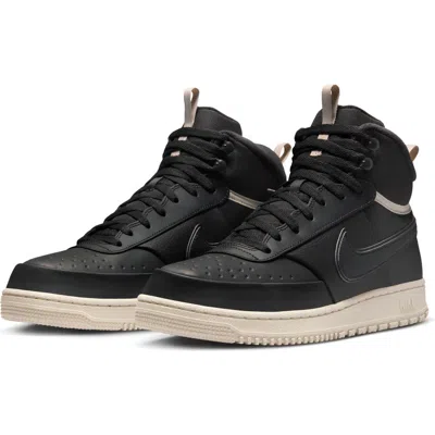 Nike Court Vision Mid Winter Sneaker In Dark Smoke Grey/light Bone