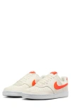 Nike Court Vision Next Nature Sneaker In Sail/safety Orange/white