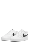 Nike Court Vision Low Next Sneakers In Triple White And Black In White/black/white