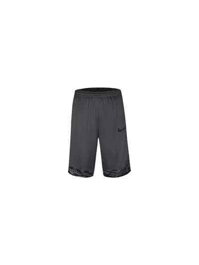 Nike Courtlines-print "anthracite/black" Shorts In Grey