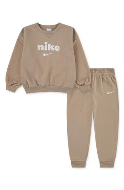 Nike Babies'  Cozy Comfort Pullover & Joggers Set In Neutral