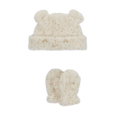 Nike Babies' Cozy Comfort Toddler 2-piece Beanie Set In Brown