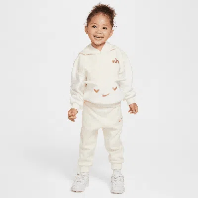 Nike Babies' Cozy Comfort Toddler Hoodie And Jogger Pants Set In Brown