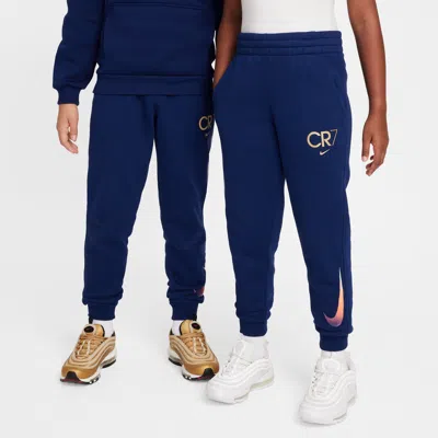 Nike Cr7 Club Fleece Big Kids' Soccer Jogger Pants In Blue