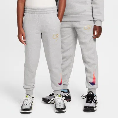 Nike Cr7 Club Fleece Big Kids' Soccer Jogger Pants In Grey