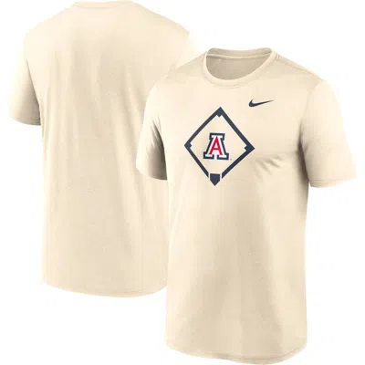 Nike Cream Arizona Wildcats Legend Baseball Icon Performance T-shirt In Brown