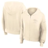 Nike Cream Denver Broncos Glory Cropped Full-zip Hoodie In Neutral