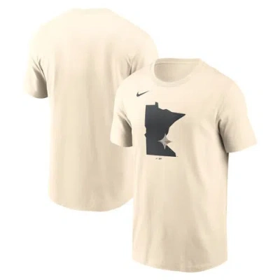 Nike Cream Minnesota Twins Camo Logo T-shirt In Neutral