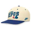 NIKE NIKE CREAM/BLUE MONTREAL EXPOS REWIND COOPERSTOWN COLLECTION PERFORMANCE SNAPBACK HAT