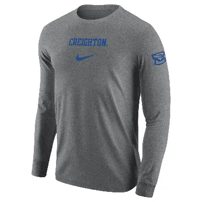 Nike Creighton  Men's College Long-sleeve T-shirt In Gray