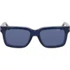 Nike Crescent I 54mm Rectangular Sunglasses In Blue