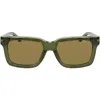 Nike Crescent I 54mm Rectangular Sunglasses In Green
