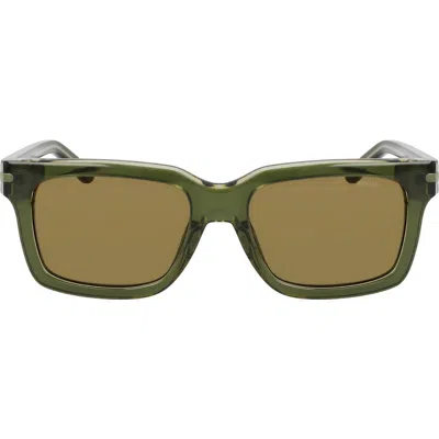 Nike Crescent I 54mm Rectangular Sunglasses In Green